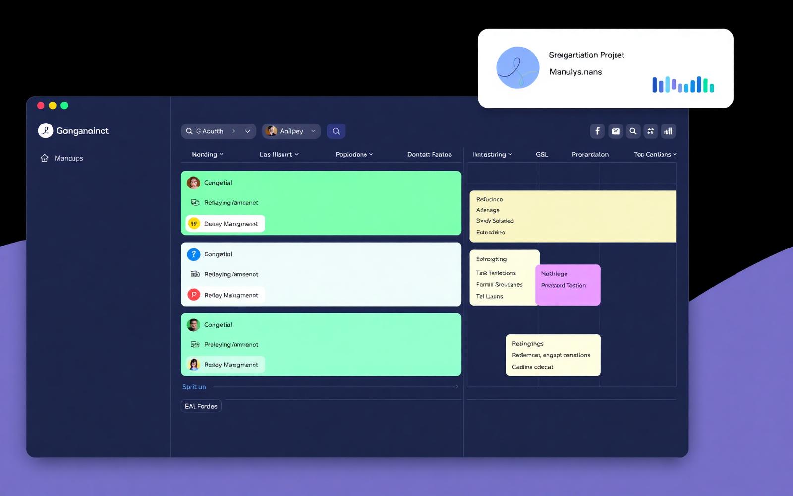 Uplift Kanban board with sprint planning columns